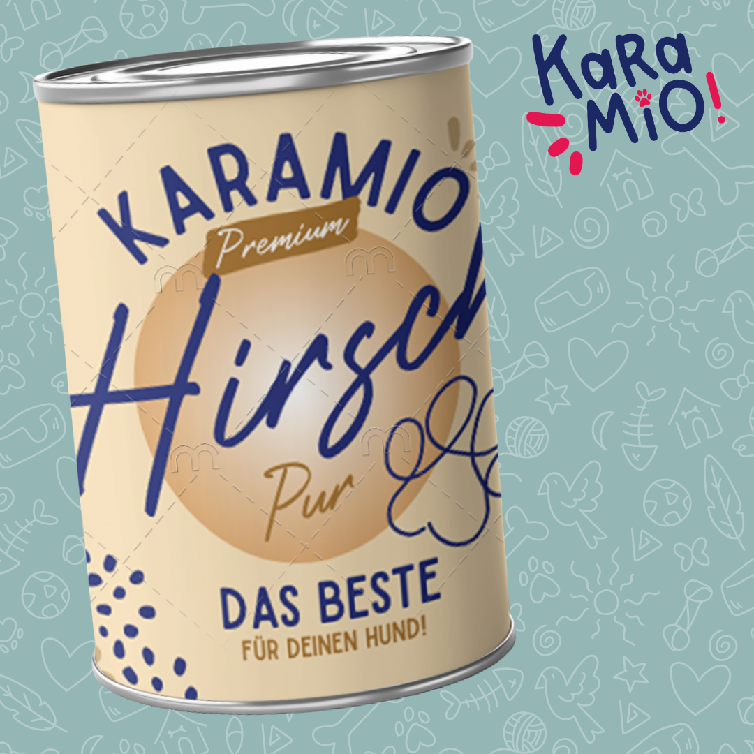 Premium Nassfutter Hirsch Pur – Monoprotein Nassfutter für allergische Hunde | Karamio
