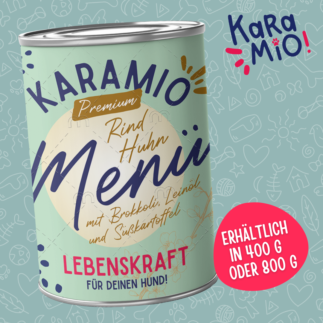 Premium Nassfutter Rind & Huhn mit Brokkoli & Süßkartoffel | Karamio