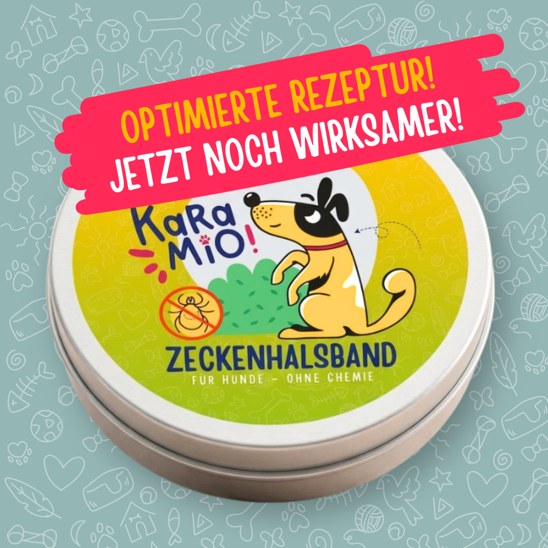 Karamio Zeckenhalsband für Hunde – Natürlicher Schutz ohne Chemie "Neue Rezeptur"