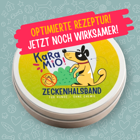 Karamio Zeckenhalsband für Hunde – Natürlicher Schutz ohne Chemie "Neue Rezeptur"
