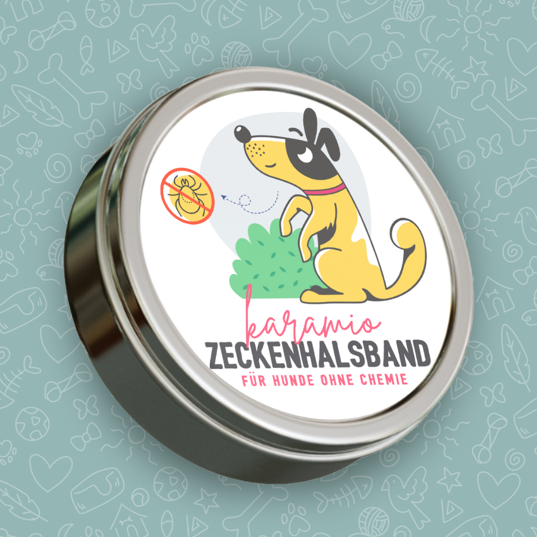 Karamio Zeckenhalsband für Hunde – Natürlicher Schutz ohne Chemie; Effektiver Zeckenschutz mit ätherischen Ölen – Karamio Zeckenhalsband; Zeckenhalsband für Hunde ohne chemische Zusätze